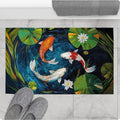 Washable Non-Slip Koi Fish Lotus Mosaic Rug – Boho Floor Mat Decorative Area Rug HIP 1 50x80cm-Felt
