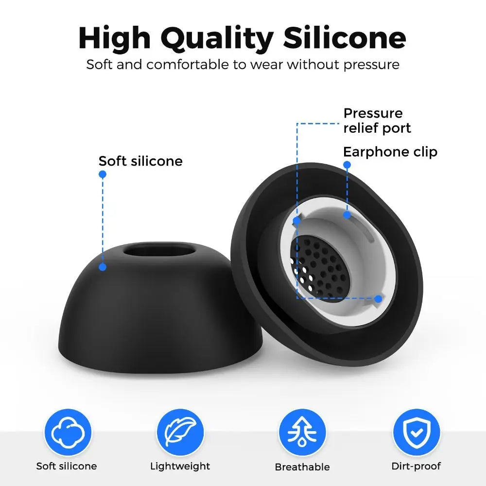 Silicone Eartips for Samsung Galaxy Buds 3 Pro – S/M/L Earphone Eartips HIP