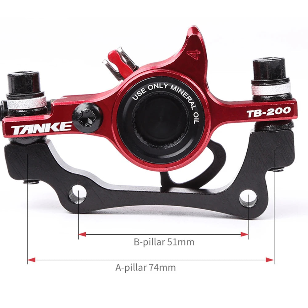 Bicycle Hydraulic Disc Brakes Front Rear Calipers Set for MTB Mountain Bike Left Right Brake Lever Kit with 160mm Disc Rotor HIP