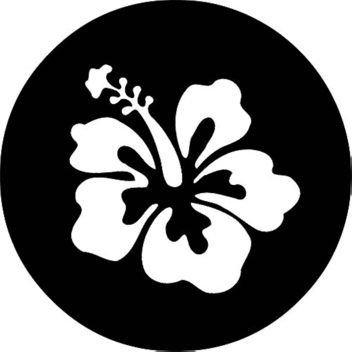 White Hibiscus Flower Spare Tire Cover – Polyester Wheel Protector Spare Tire Cover HIP Acquiesce 16 in