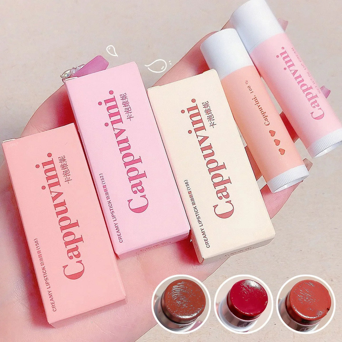 Jelly Tinted Lip Balm Moisturizing Colored Lip Stains Hydrating Waterproof Lipstick Gloss Base Pumpler Lip Care Primer Cream Set HIP