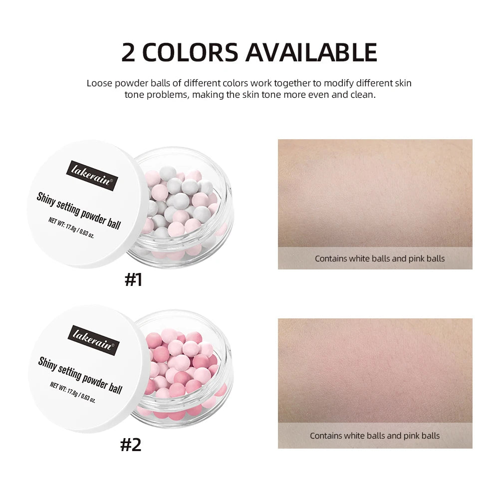 Pearl Ball Setting Powder Ball Face Ball Powder Matte Translucent Setting Powder Cosmetics Oil-control Velvety Lasting Makeup HIP