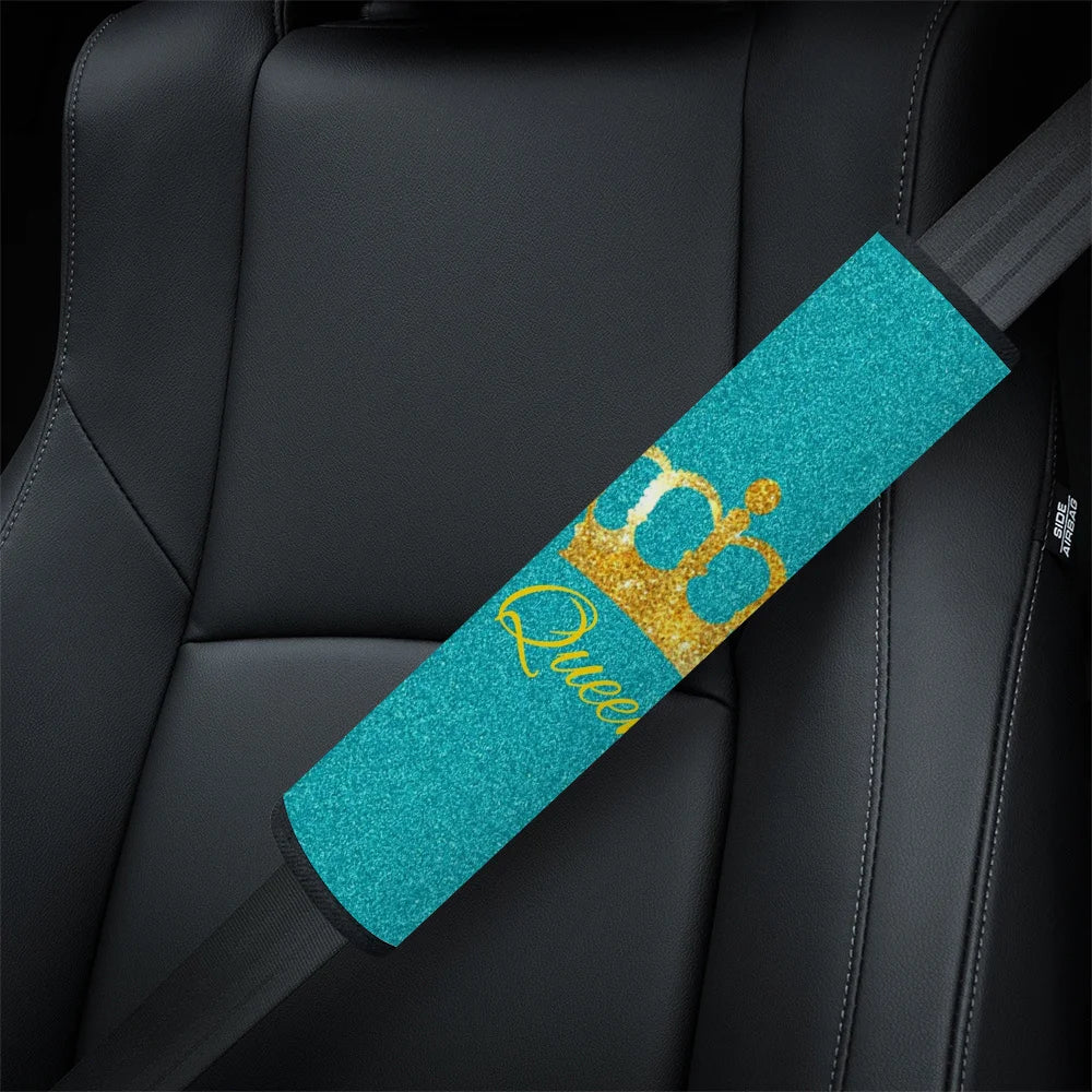 Queen Crown Turquoise Glitter Seat Belt Cover | Car Accessory Seat Belt Cover HIP