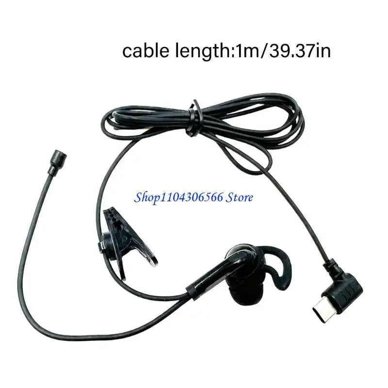 Single Ear Wired Earbud – 3.5mm & USB-C Mono Earphone Wired Mono Earbud HIP