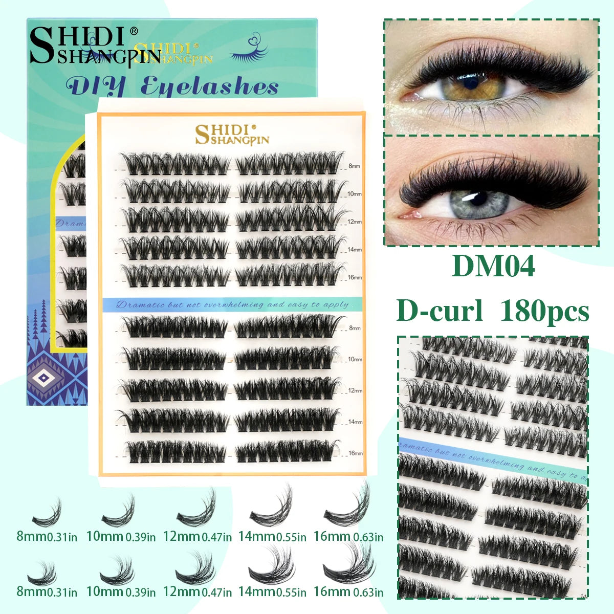 YSDO New 120/200 Bundles Eyelash Extension 10 Rows 3D Mink Russian Volume Lashes D Curl Eyelashes Individual Cilia Makeup Tool HIP