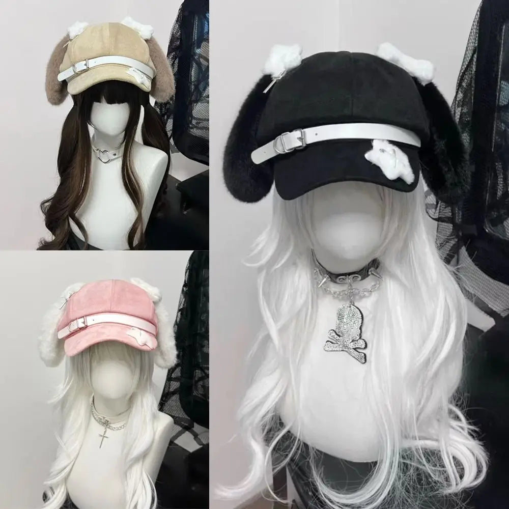 Women's Dog Ear Beret Hat – Kawaii Otaku Cosplay Winter Cap Women's Beret Hat HIP