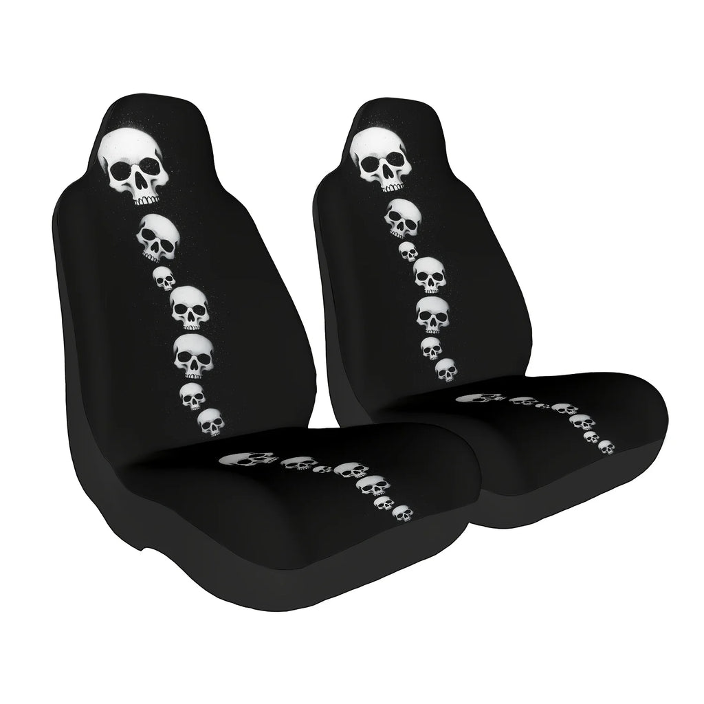 Skull Pattern Car Seat Cover – Black & White Gradient Car Seat Cover HIP
