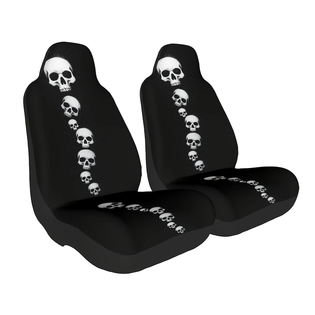 Skull Pattern Car Seat Cover – Black & White Gradient Car Seat Cover HIP