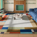 Blue Plaid Plush Area Rug – Stain & Wear Resistant | Large Plush Area Rug HIP GU6350-QD 100x150cm