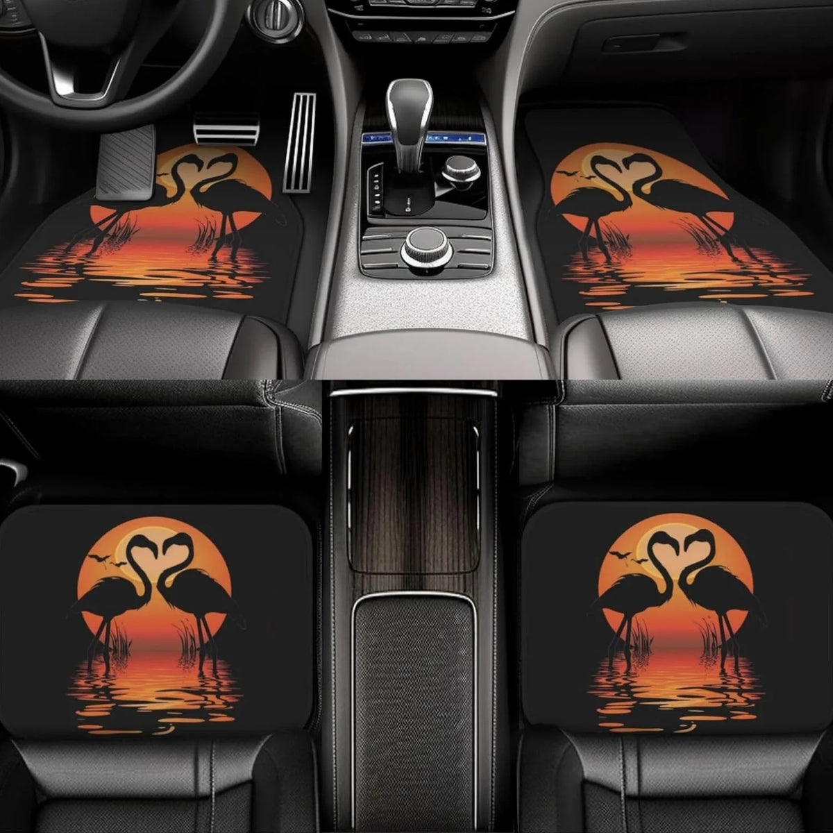 4-Piece Flamingo Car Floor Mats – SUV & Truck Set Car Floor Mats HIP