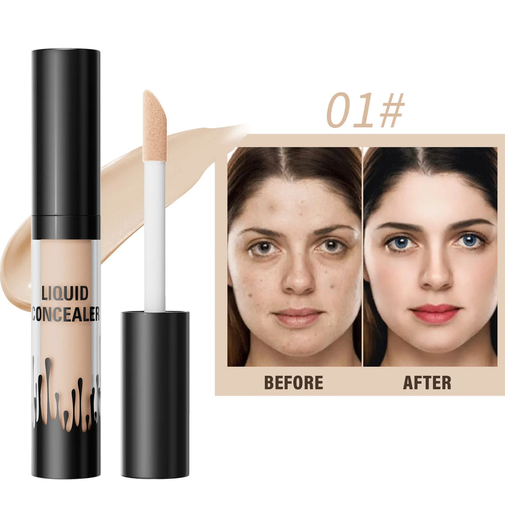 Hello Kiss Waterproof Full Coverage Concealer | All Skin Types Liquid Concealer HIP 01