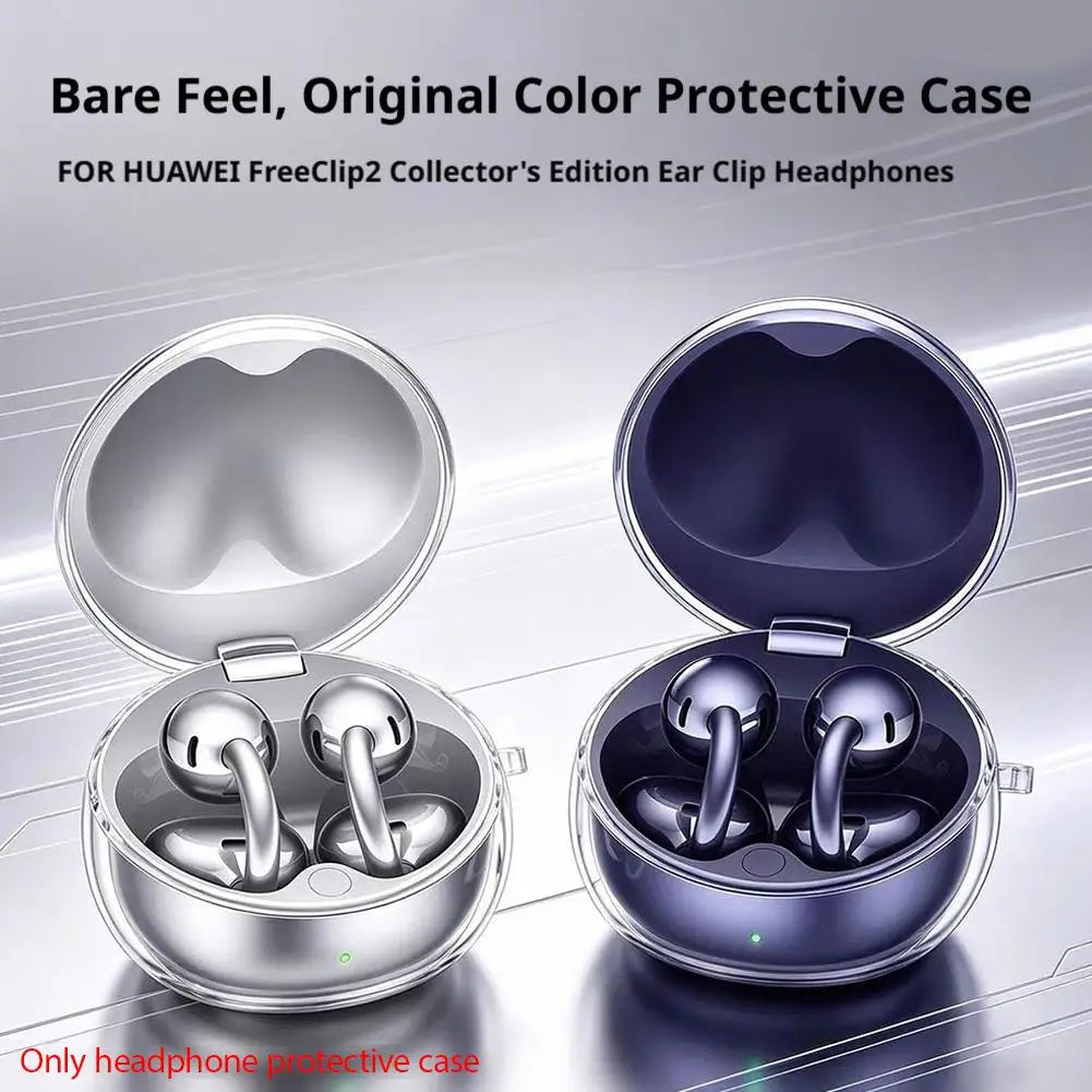 Clear Soft TPU Case For Huawei FreeClip 2 Collector Edition Shockproof Earphone Protective Cover Bare Feel Shell Accessories HIP