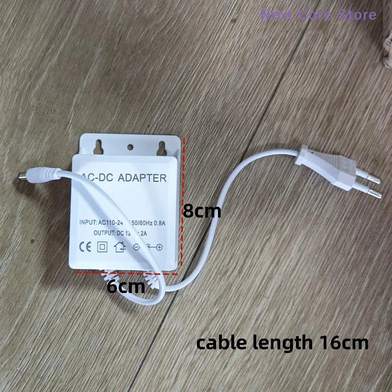 DC 12V 2A Waterproof Power Adapter EU Plug – CCTV & DVR Power Adapter HIP