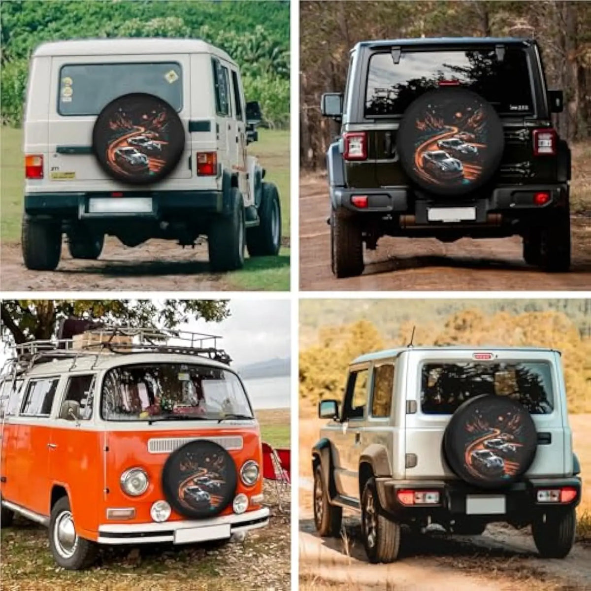 Night Street Racing Sports Car Spare Tire Cover – RV SUV Spare Tire Cover HIP