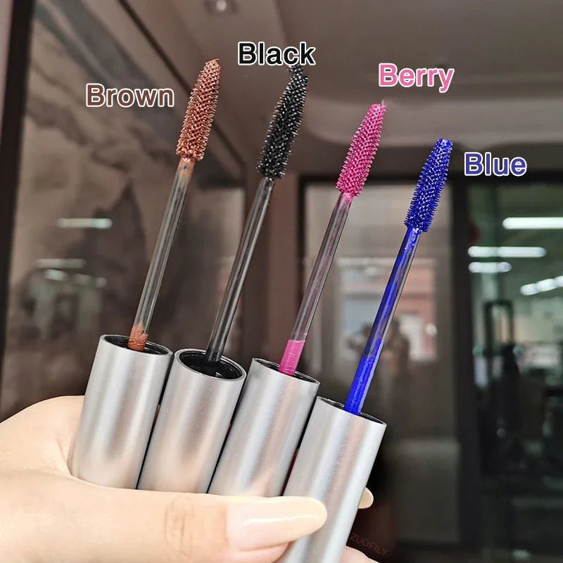 4 Colors Thick Mascara Curling Lengthening Eyelash Waterproof Long-lasting No Smudge Berry Brown Fast Dry Mascara Eyes Makeup HIP