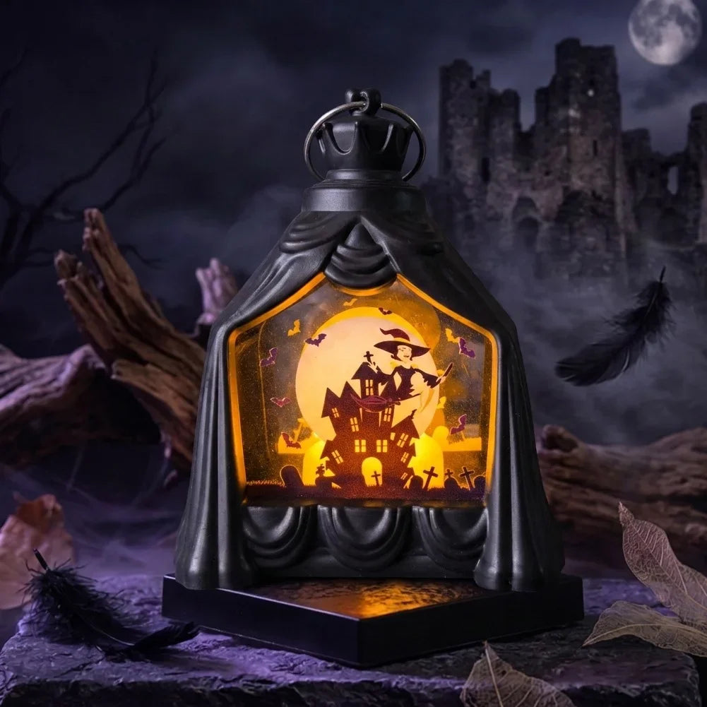 With Handle LED Candle Halloween Glowing Pumpkin Lantern Batteries Included Spooky Decor For Kids Trick Or Treat Home Party HIP Witch Castle