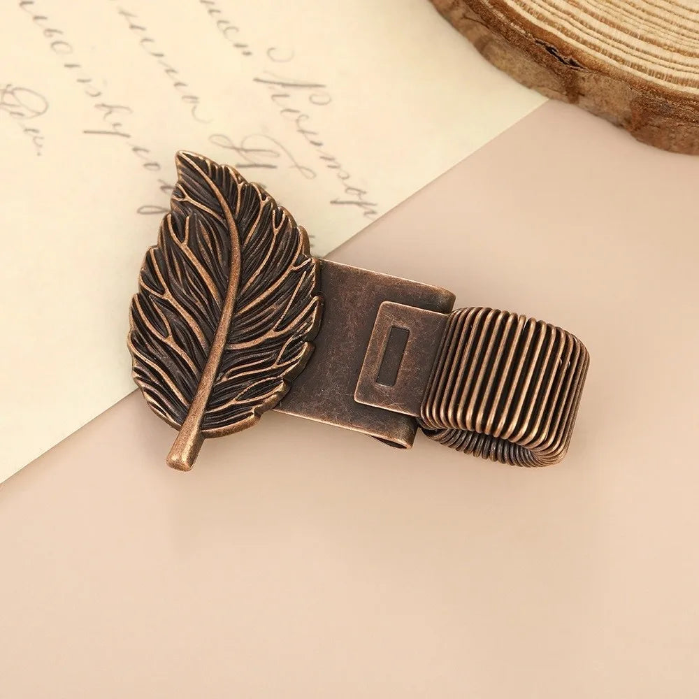 Vintage Leaf Metal Pen Clip – Notebook Pen Holder & Keeper Notebook Pen Clip HIP 2