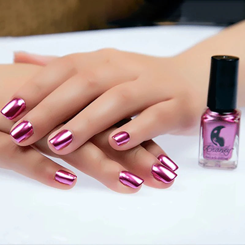 Gel Nail Polish without lamp Gel Semi-permanent Varnishes hybrid All for manicure Mirror Effect Metallic Shiny Glitter Silver HIP 06