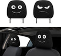 Funny Double-Sided Car Headrest Covers 2-Pack – Angry & Smile Face Car Headrest Covers HIP 1