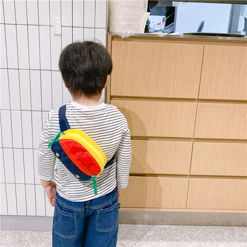 Kids Car Style Crossbody Bag – Cute Nylon Shoulder Bag Kids Crossbody Bag HIP