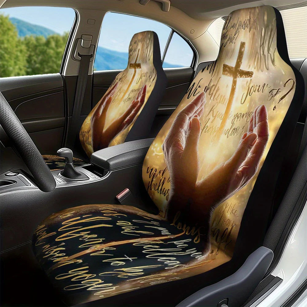 Prayer Hands Art Print Car Seat Covers – Set of 2 Car Seat Covers HIP 1