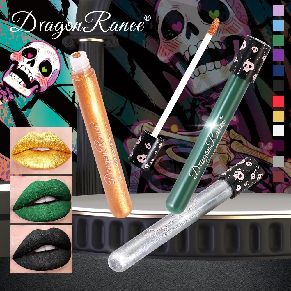 Dragon Ranee 12-Shade Matte Lip Glaze – Halloween Cosplay Set Matte Lip Glaze Set HIP
