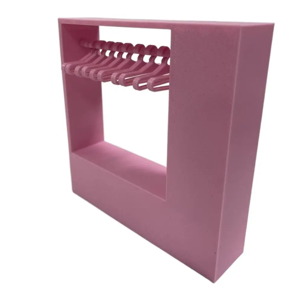 Mini Doll Clothes Closet Wardrobe with 10 Hangers – 1:12 Scale Doll Wardrobe Accessory HIP