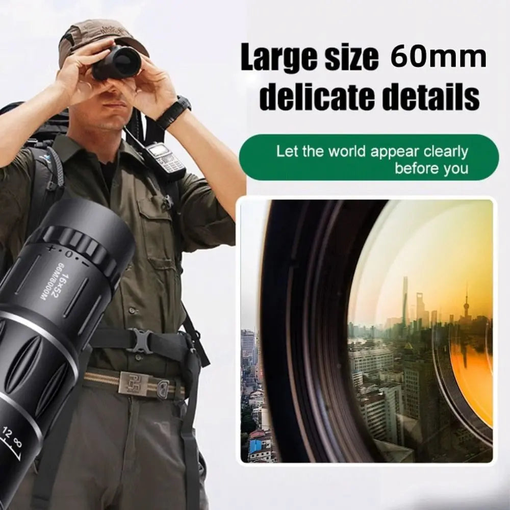 16x52 HD Monocular Telescope – High-Power Optical Zoom Scope Monocular Telescope HIP