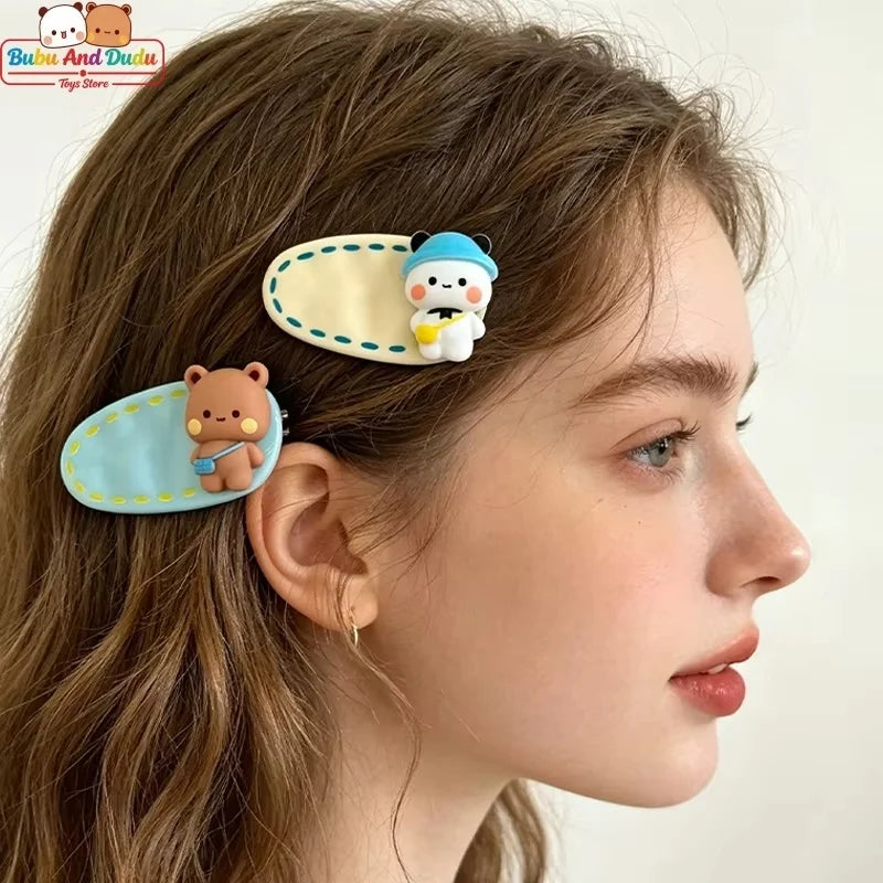 Panda Bubu & Dudu Cartoon Hair Clips – Cute Anime Hairpin Set Anime Hair Clips HIP