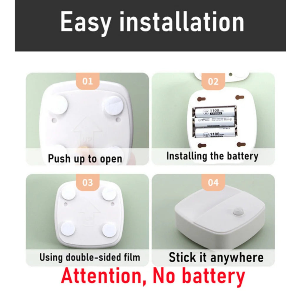 LDHLM Motion Sensor LED Night Light – Battery Powered Motion Sensor Night Light HIP