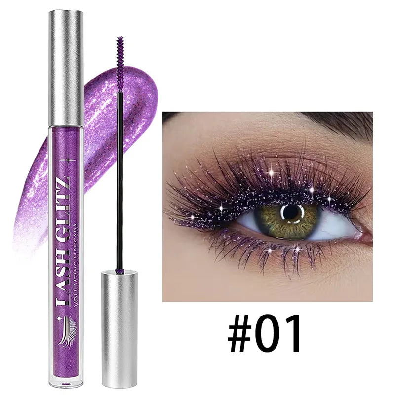 JUJU Dream Diamond Glitter Mascara – Purple Waterproof Glitter Mascara HIP 01