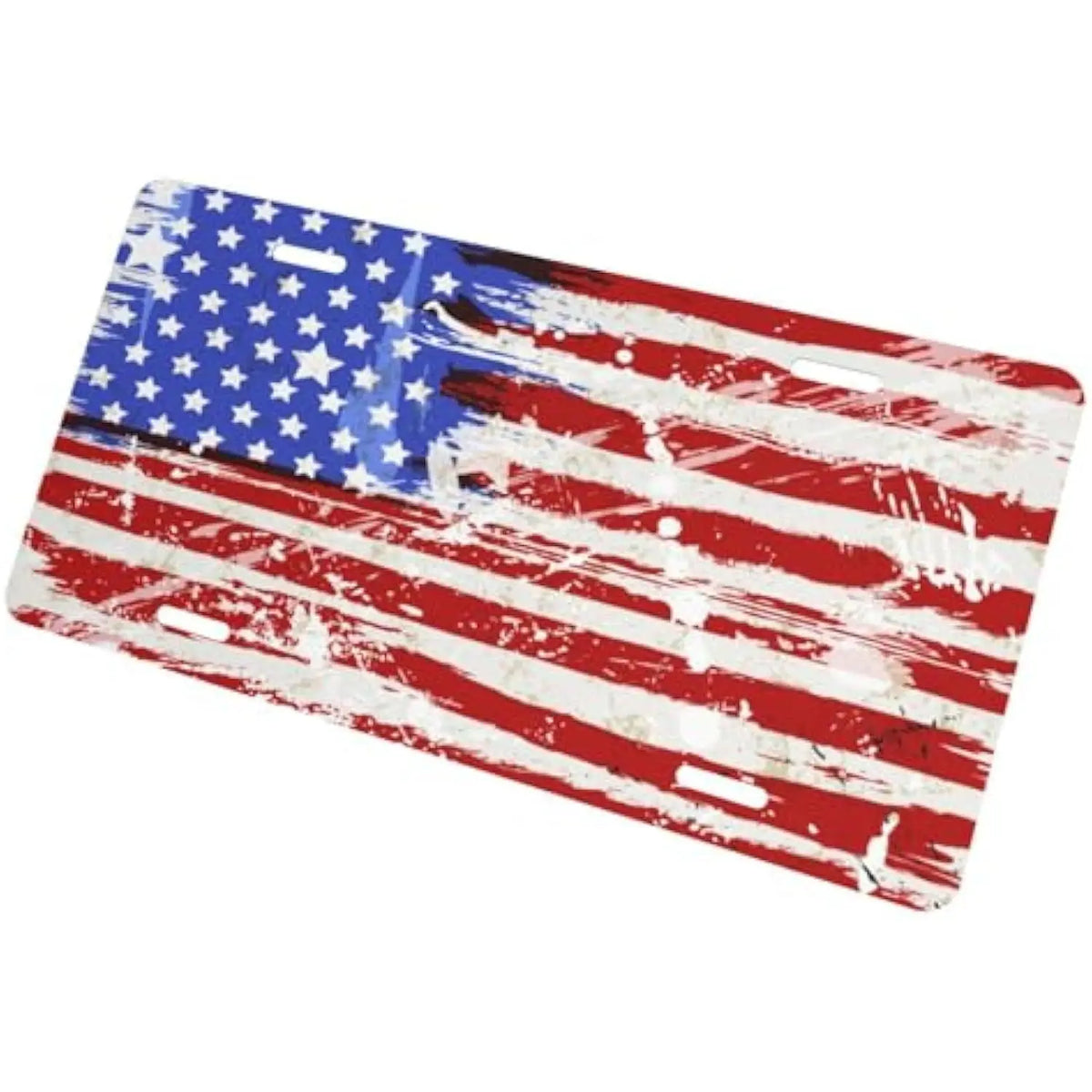 Distressed USA Flag Aluminum License Plate Cover & Vanity Frame License Plate Frame HIP