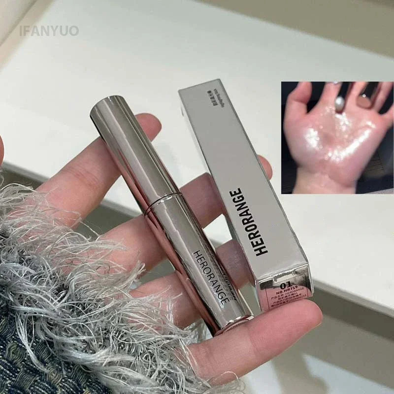 Glittering Highlighter Stick Silver White Lying Silkworm Eyeshadow Pen Lasting Pearlescent Shimmer Face Contour Eyes Makeup Tool HIP