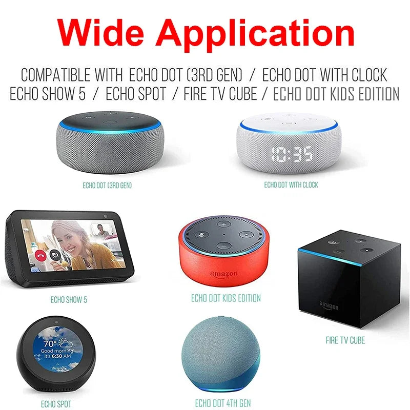 15W 12V Power Adapter for Echo Dot 3rd & 4th Gen, Echo Show 5 AC/DC Power Adapter HIP