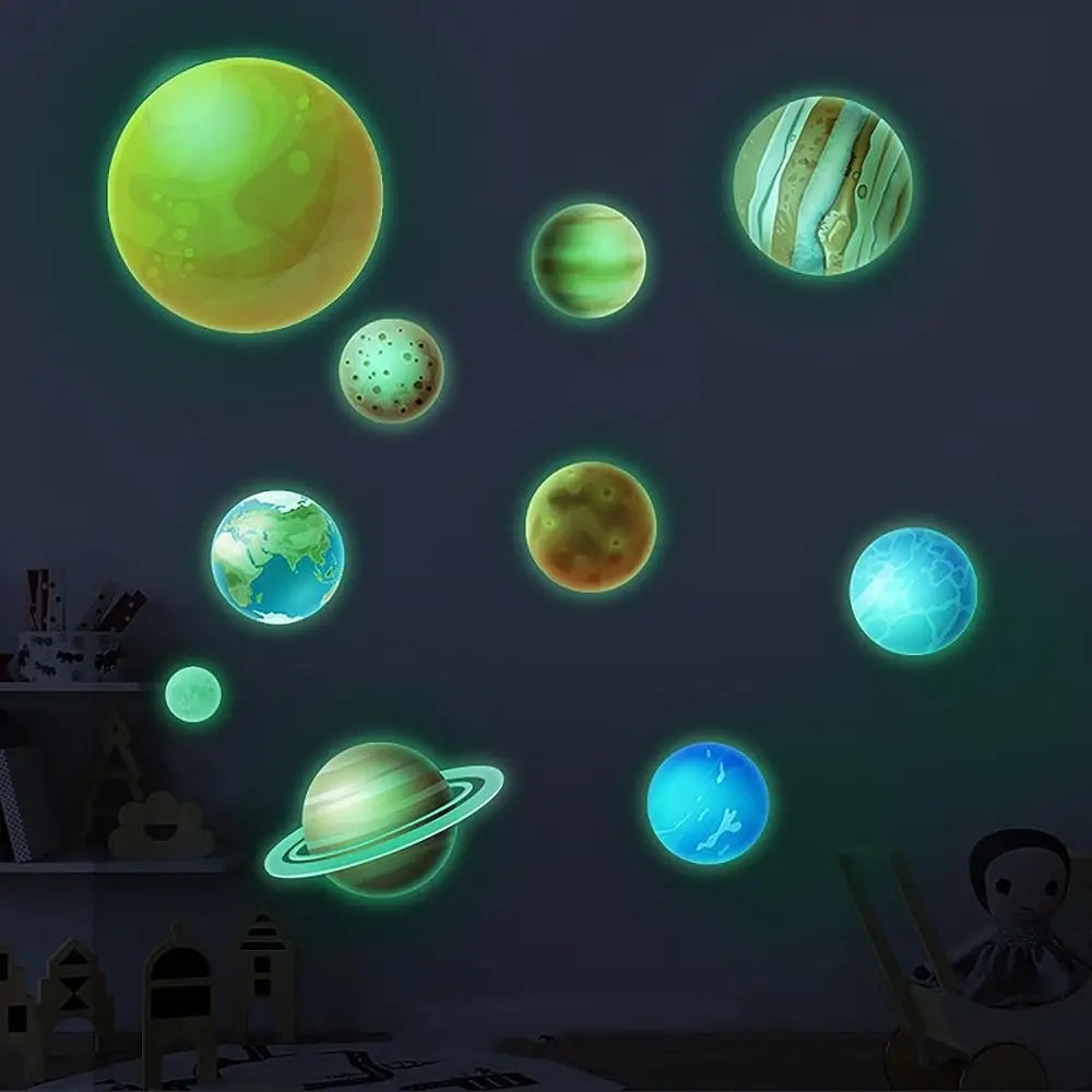 Glow in the Dark Star & Planet Wall Stickers | DIY Decals Glow Wall Stickers HIP