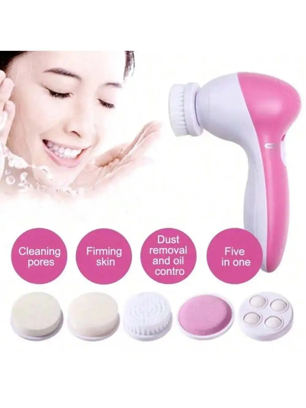 5-in-1 Electric Facial Cleansing Brush & Skin Massager Facial Cleansing Device HIP