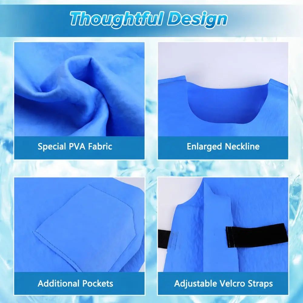Water-Activated Evaporative Cooling Vest – Unisex Summer Evaporative Cooling Vest HIP