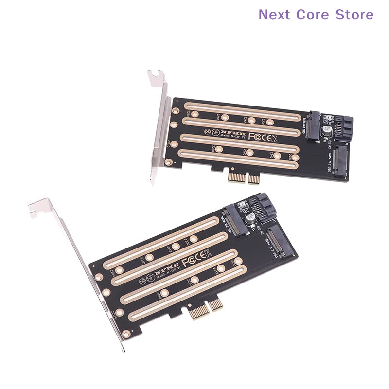 NVMe M.2 to PCIe X4 & SATA Dual-Purpose Adapter with Bracket SSD Adapter Card HIP