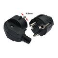 EU Schuko Plug Adapter – Germany/France Screw Connector 250V EU Electrical Plug HIP Black