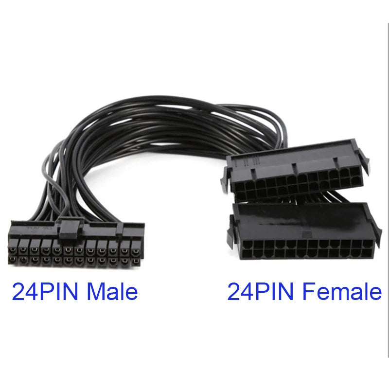 24-Pin ATX Dual PSU Splitter Synchronizer Cable – 30cm Mining ATX Power Cable HIP