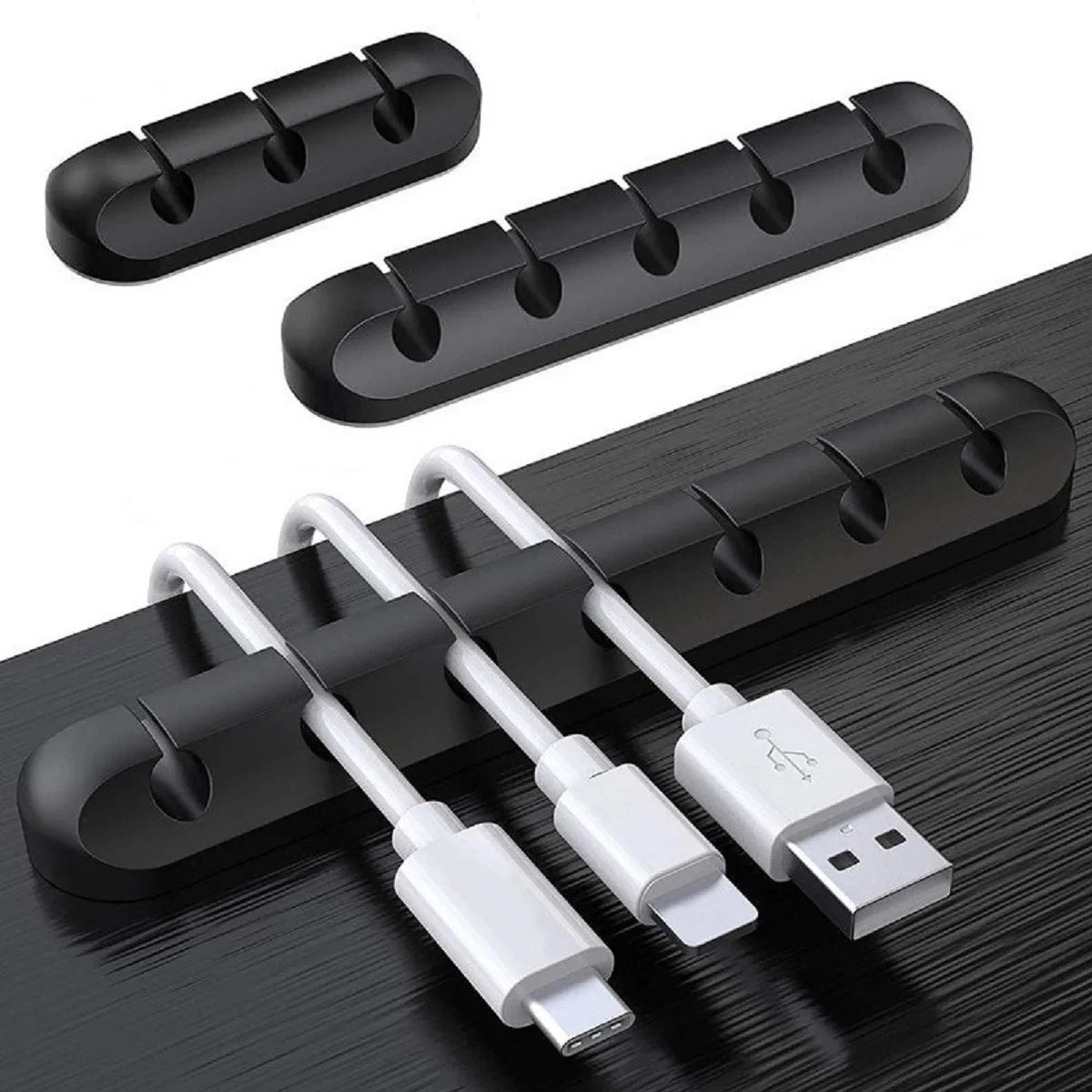 NNBILI Silicone Cable Organizer Clips – Desk Wire Management Cable Management Clips HIP