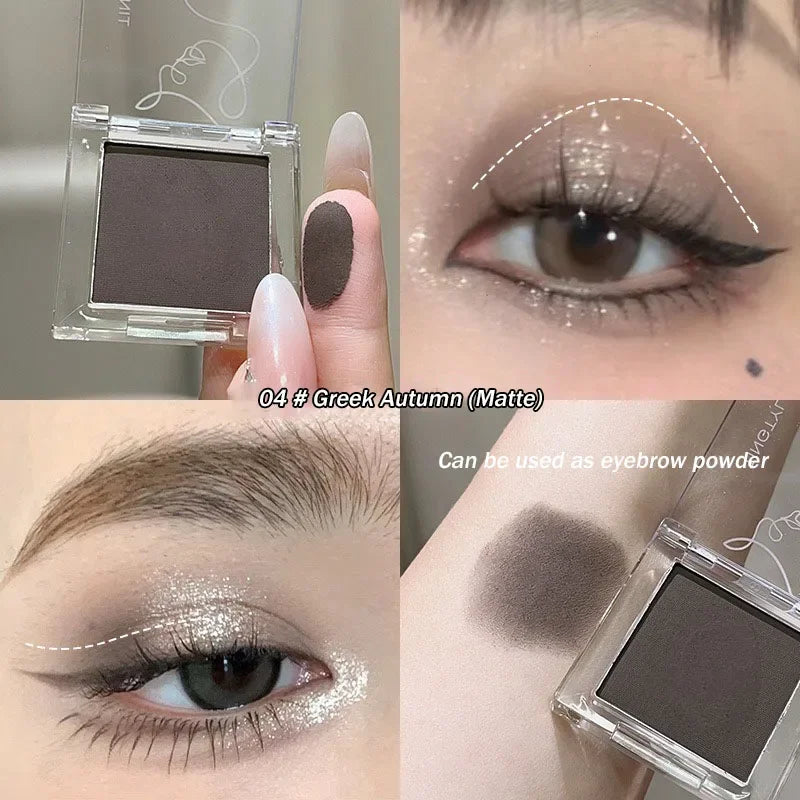 Wet Gel Eyeshadow Black Silver Glitter Eye Shadow Palette Punk Smoky Metallic Eye Pigments Highlight Contour Face Blush Cosmetic HIP 04