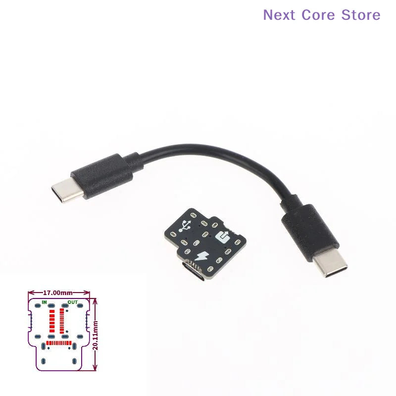 USB Type-C 1 to 2 Power Splitter Module for PC Boards USB Power Splitter HIP