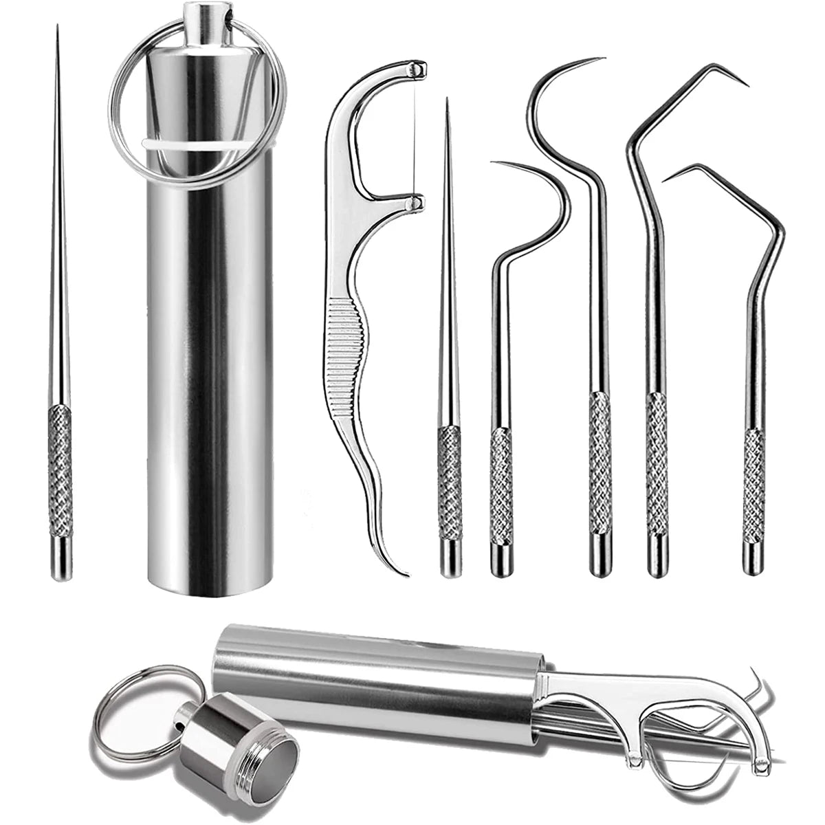 RUZOFO Reusable Aluminum Toothpick Set | 3–7 Pcs Portable Reusable Toothpick Set HIP