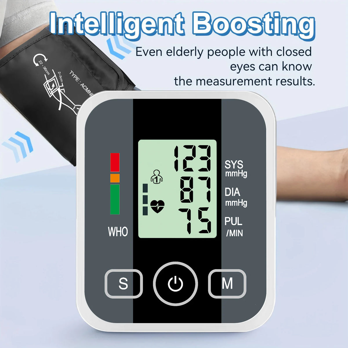 Fireurus Digital Upper Arm Blood Pressure Monitor | Auto BP Blood Pressure Monitor HIP