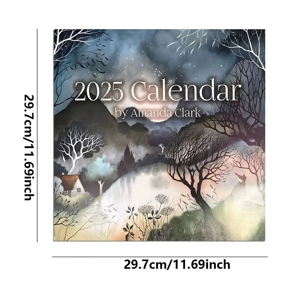 2025 Forest Fairy Tale Wall Calendar – Moon Phase Planner Wall Calendar HIP