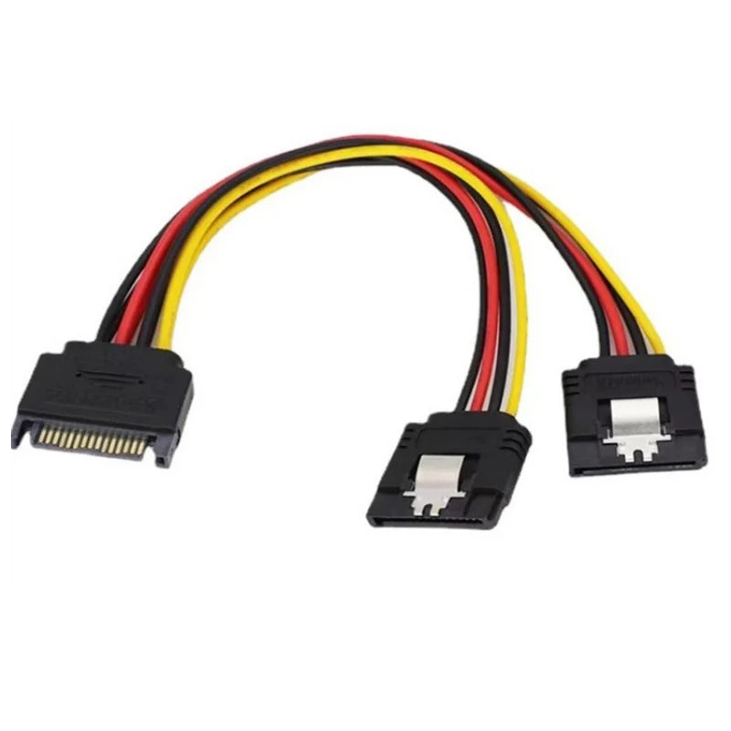 SATA 15-Pin Power Splitter Cable – 1 Male to 2 Female | OULLX SATA Power Splitter HIP