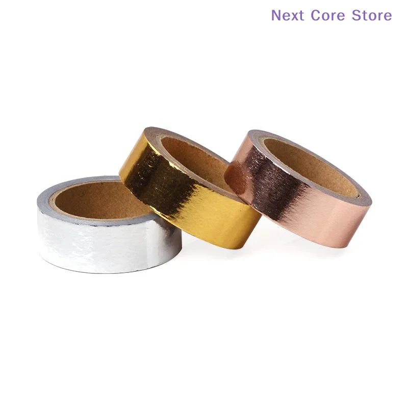 Metallic Washi Tape Gold Silver Rose Gold 15mm x 5m DIY Decorative Washi Tape HIP