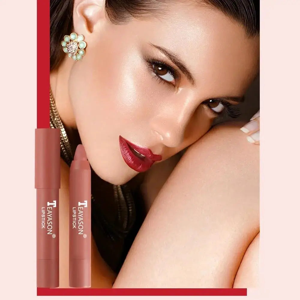 TEAYASON Velvet Matte Lip Crayon – Long-Lasting High Pigment Matte Lip Crayon HIP