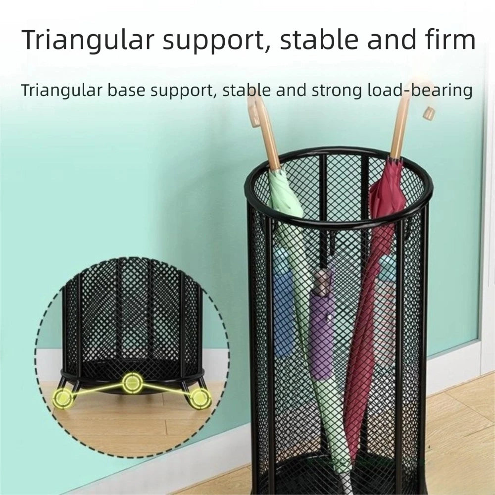 Metal Umbrella Stand with Drainage – Modern Entryway Organizer Umbrella Stand HIP